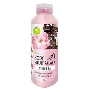 Agiva Fruit Salad Натурален душ гел за тяло с розова вода и какао 330 мл