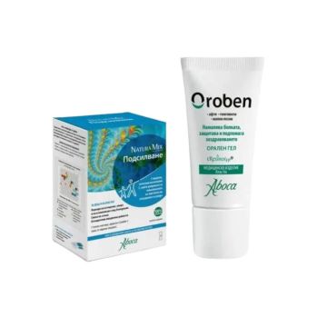 Aboca Natura Mix Advanced Подсилване За силен имунитет 20 сашета +  Oroben Гел за уста при афти и възпаления 15 мл Комплект