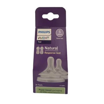 Avent Natural Response Силиконов биберон със силен поток 6М+ х 2 бр