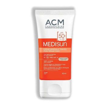 Medisun SPF50+ Минерален крем за чувствителна кожа с цвят 40 мл
