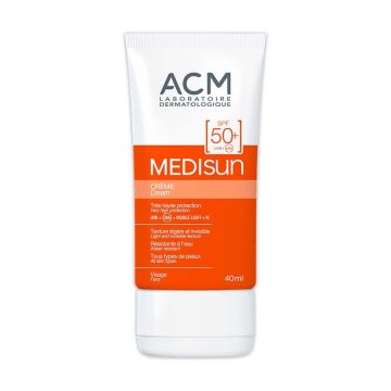 Medisun Слънцезащитен крем за лице за всеки тип кожа без цвят SPF50+ 40 мл
