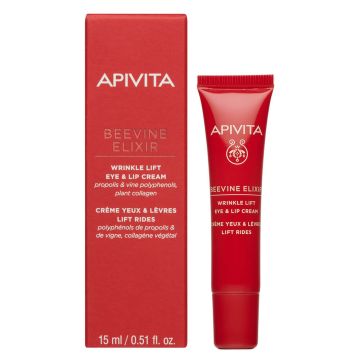 Apivita Beevine Elixir Коригиращ бръчките и стягащ крем за околоочен контур и устни 15 мл