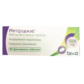 Метфодиаб 500 мг х 90 таблетки Teva