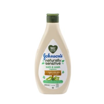 Johnson’s Baby Naturally sensitive шампоан за коса и тяло 395 мл