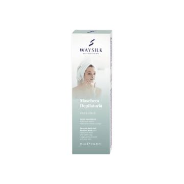 Waysilk Маска за депилация на лице и шия с бяла и зелена глина 75 мл 