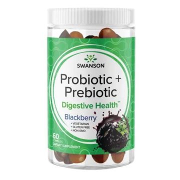 Swanson Probiotic + Prebiotic Пробиотик плюс пребиотик х 60 дъвчащи таблетки