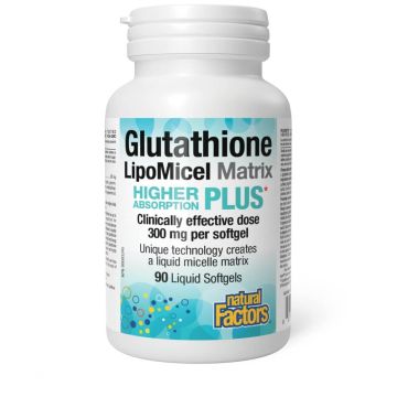 Natural Factors Глутатион LipoMicel Matrix мощен антиоксидант 300 мг 90 софтгел капсули