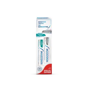 Sensodyne Extra Whitening паста за зъби 75 мл + Sensodyne Advanced Clean паста за зъби 75 мл Комплект