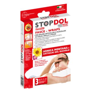 StopDol Болкоуспокояващи лепенки при болка във врата с арника, дяволски нокът и върба 3 бр