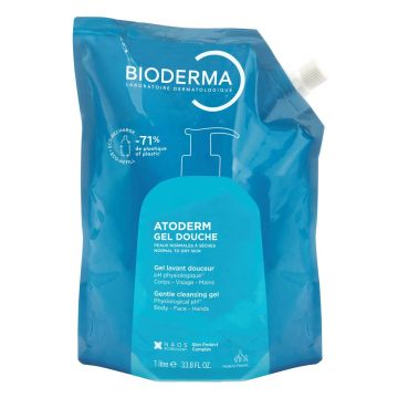 Bioderma Atoderm Recharge Душ гел за лице и тяло 1 л Екопълнител