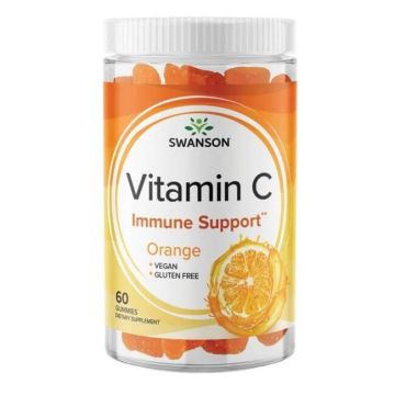 Swanson Vitamin C Витамин С х 60 дъвчащи таблетки с вкус на портокал