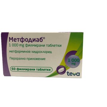 Метфодиаб 1000 мг х 60 таблетки Teva