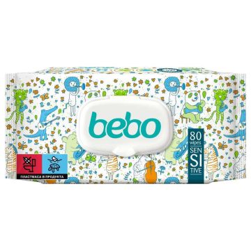 Bebo Влажни кърпички Sensitive х 80 бр