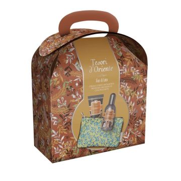 Tesori d'Oriente Fior di Loto Тоалетна вода 100 мл + Tesori d'Oriente Fior di Loto Крем за тяло с аромат на лотос 75 мл + подарък Комплект