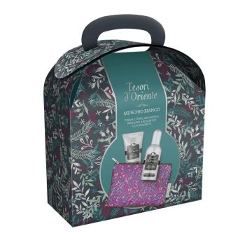 Tesori d'Oriente Muschio Bianco Тоалетна вода за жени 100 мл + Tesori d'Oriente Muschio Bianco Крем за тяло с бял мускус 75 мл + Подарък Комплект