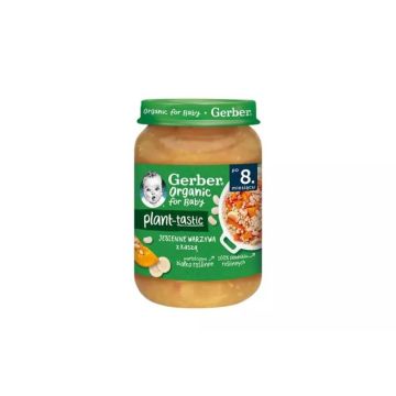 Gerber ® Organic plant - tastic Храна за бебета Есенна яхния с ечемик 8М+ 190 г 