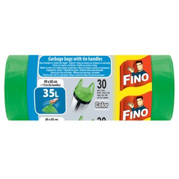 Fino Smart Handles Color Цветни торби за смет 35 л 30 бр