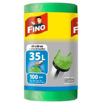 Fino Smart Handles Color Цветни торби за смет 35 л 100 бр