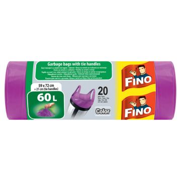 Fino Smart Handles Color Цветни торби за смет 60 л 20 бр