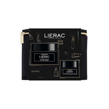 Lierac Premium Противостареещ крем за нормална и комбинирана кожа 50 мл + Lierac Premium Мултикорективен противостареещ крем за околоочен контур 15 мл + Козметична чантаКомплект