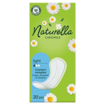 Naturella Camomile Light Ежедневни дамски превръзки с лайка 20 бр
