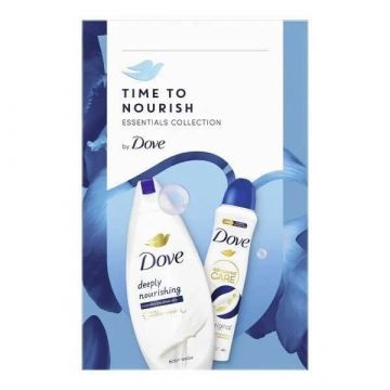 Dove Advanced Care Original Дезодорант спрей 150 мл + Dove Deeply Nourishing Подхранващ душ-гел 250 мл Комплект