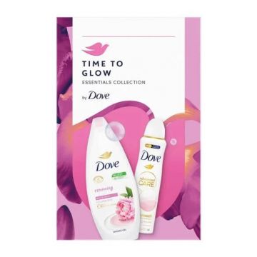 Dove Advanced Care Calming Blossom Дезодорант спрей 150 мл + Dove Renewing Peony and Rose Oil Подхранващ душ-гел 250 мл Комплект
