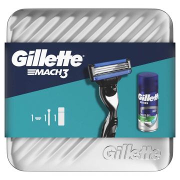 Gillette Mach3 Самобръсначка + Series Sensitive Гел за бръснене за чувствителна кожа 75 мл + Кутия Комплект