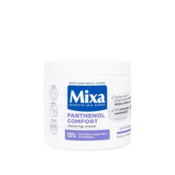 Mixa Panthenol Comfort Регенериращ крем за тяло за суха към атопична кожа 400 мл