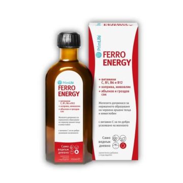 NaturProdukt PrimLife Ferro Energy Сироп за поддържане на нормални нива на желязо в кръвта 250 мл