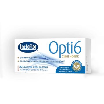 Lactoflor Opti 6 Синбиотик за силен имунитет x 12 капсули