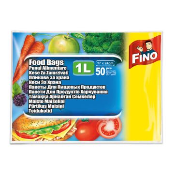 Fino Пликове за храна 1 л 17 x 24 см 50 бр 