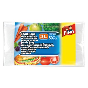 Fino Пликове за храна 3 л 25 x 35 см 50 бр