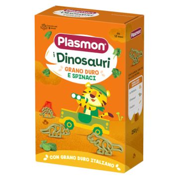 Plasmon Dinosauri Бебешка паста Динозаври със спанак 12М+ 250 гр