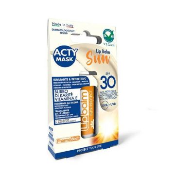 Pharmadoct Acty Mask Балсам за устни Слънце SPF30 Ванилия 5.7 мл