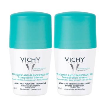 Vichy Дезодорант рол-он с 48 часа ефект против интензивно изпотяване 2 х 50 мл Комплект