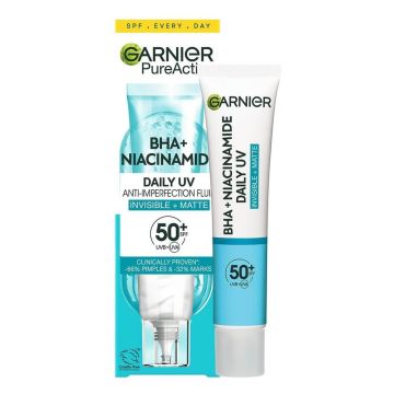 Garnier Pure Active Матиращ флуид за слънцезащита против несъвършенства SPF50+ 40 мл