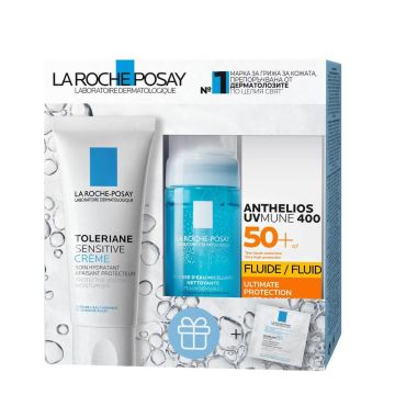 La Roche-Posay Toleriane Пребиотичен хидратиращ крем за чувствителна кожа 40 мл + 3 подаръка Комплект