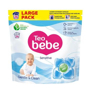 Тео Bebe Gentle & Clean Sensitive Капсули за пране х 26 броя
