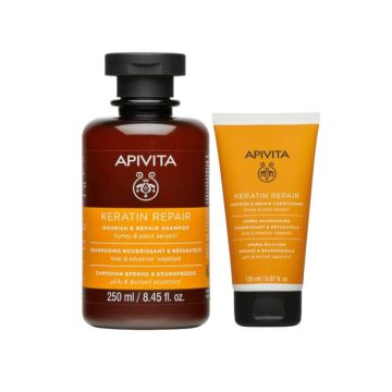 Apivita Holistic Hair Care Подхранващ шампоан за суха коса 250 мл + Apivita Holistic Hair Care Подхранващ балсам за суха коса 150 мл Комплект