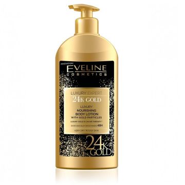 Eveline Luxury Expert 24k Gold Подхранващ лосион за тяло със златни частици 350 мл
