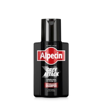 Alpecin Grey Attack Оцветяващ шампоан с кофеин за посивели коси 200 мл