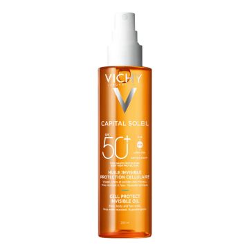 Vichy Capital Soleil Слънцезащитно масло за лице, коса и тяло SPF50+ 200 мл