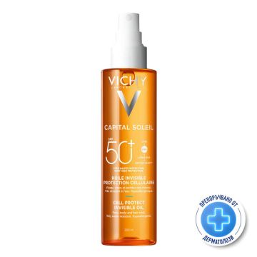 Vichy Capital Soleil Слънцезащитно масло за лице, коса и тяло SPF50+ 200 мл