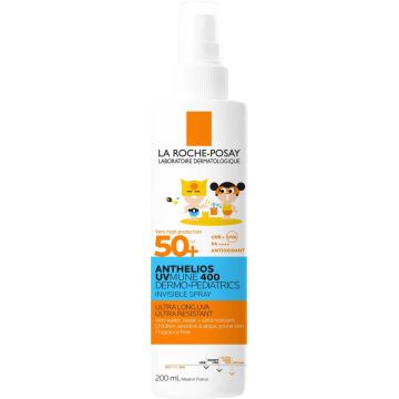 La Roche-Posay Anthelios UVMune 400 Dermo-Pediatrics Слънцезащитен спрей за лице и тяло за деца SPF50+ 200 мл