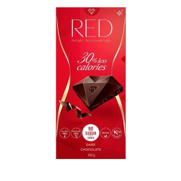 RED Тъмен шоколад без захар, с намалени калории 100 гр