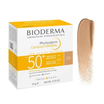 Bioderma Photoderm Слънцезащитна минерална пудра SPF50+ Златист цвят 10 г