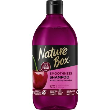 Nature Box Cherry Oil Натурален изглаждащ шампоан за къдрава коса с вишна 385 мл