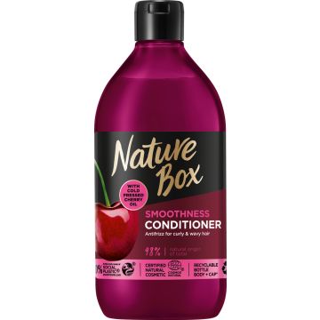 Nature Box Cherry Oil Натурален изглаждащ балсам за къдрава коса с вишна 385 мл