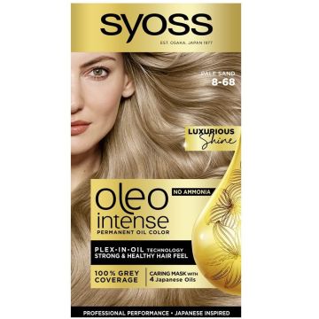 Syoss Oleo Intense Дълготрайна безамонячна крем боя за коса 8-68 Светло пясъчно рус